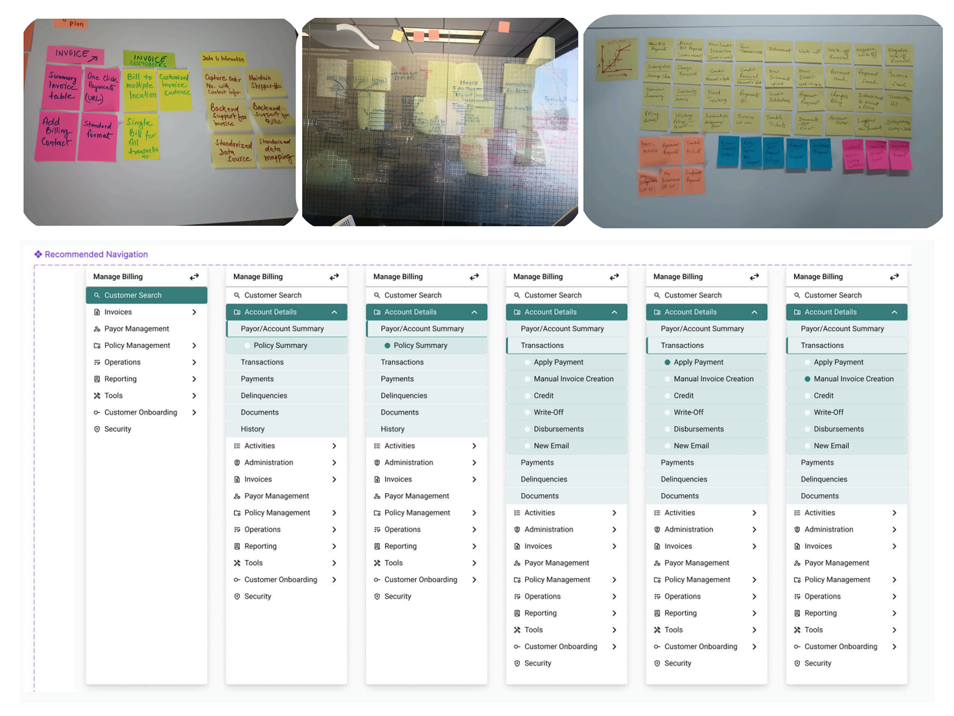 Recommended navigation — final structure